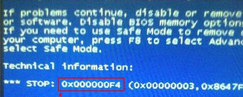 电脑公司win7出现蓝屏代码0x000000f4该如何修复？
