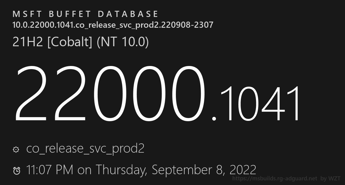 微软Windows 11 Build 22000.1041(KB5017383)RP预览版发布！