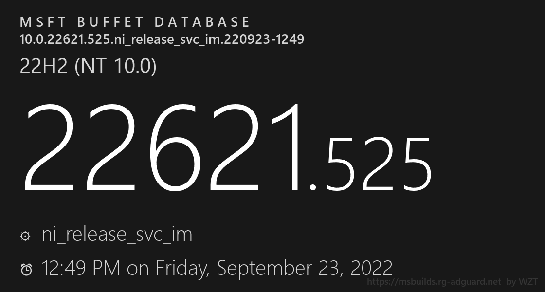 微软win11 22H2 22621.525(KB5019311)正式版发布！